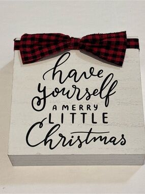 🌴 wooden canvas decor - Have Yourself a Merry Little Christmas